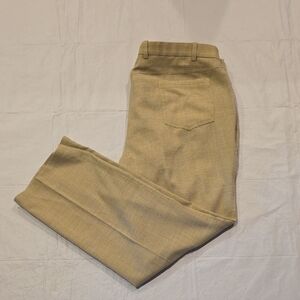 Riviera by Jack Victor Men's Journey Linen/Wool Blend Khaki Flat Front Pants 42R